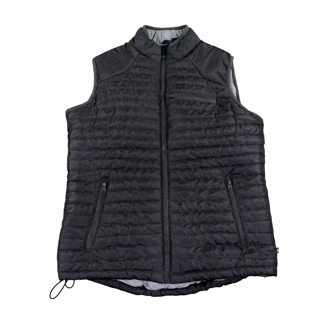 Nat Nast Puffer Vest Mens M Black Quilted Full Zip Lightweight Sleeveless Jacket